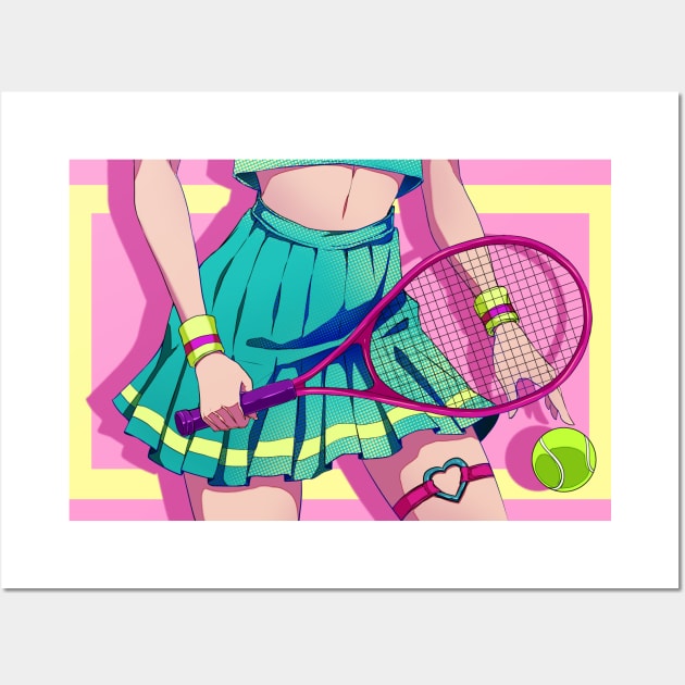 The sportgirl playing tennis Wall Art by AnGo